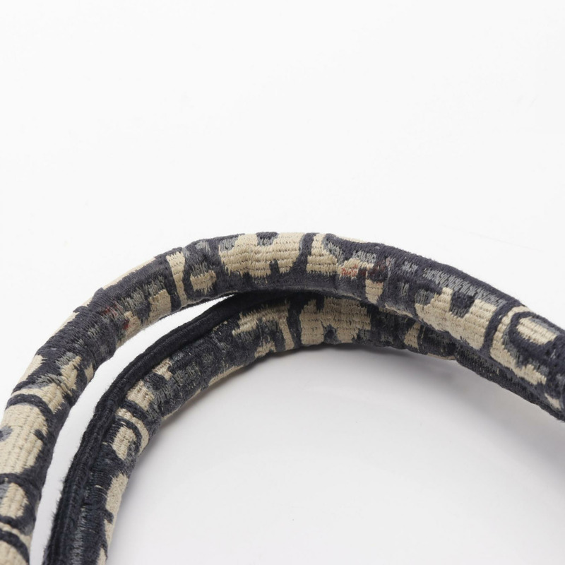 Dior BOOK TOTE 中型斜背包 M1296ZRIWM928 帆布皮革 米色 海軍藍 二手-6