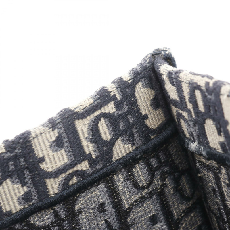 Dior BOOK TOTE 中型斜背包 M1296ZRIWM928 帆布皮革 米色 海軍藍 二手-7