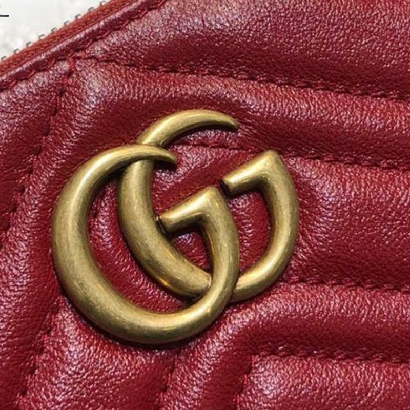 Gucci Marmont red clutch-3