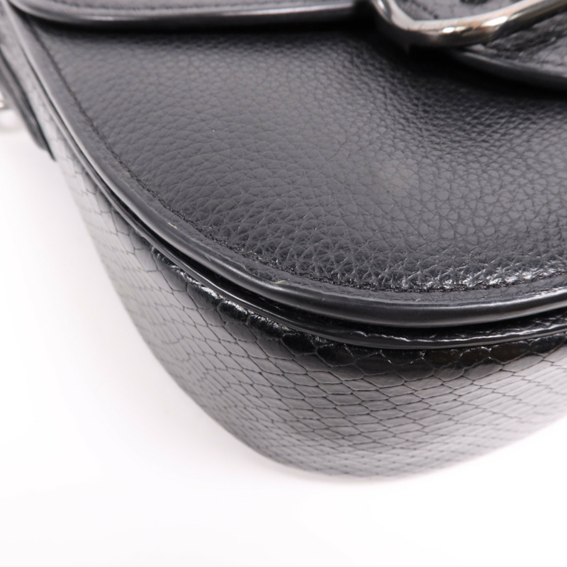 COACH 牛皮皮革Shoulder Bag銀扣肩背袋-5