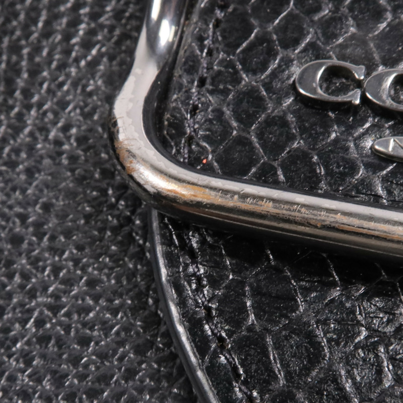 COACH 牛皮皮革Shoulder Bag銀扣肩背袋-9