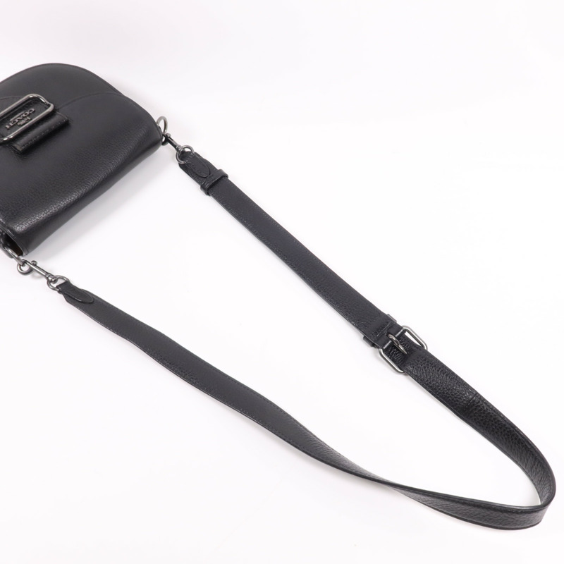 COACH 牛皮皮革Shoulder Bag銀扣肩背袋-17