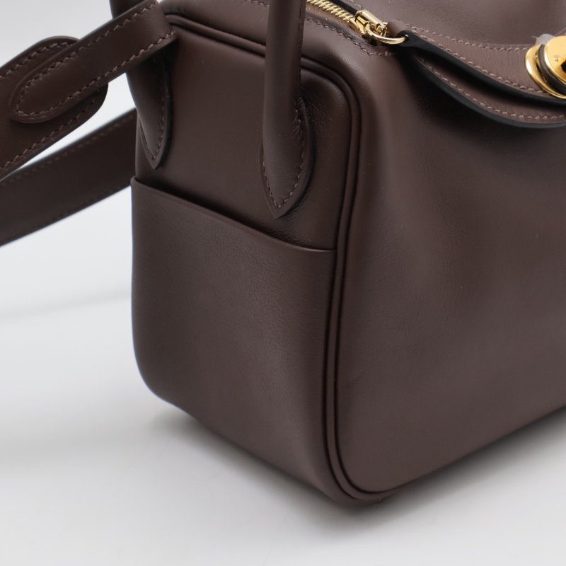 HERMES Mini lindy - 摩卡棕/牛仔藍金 B-4