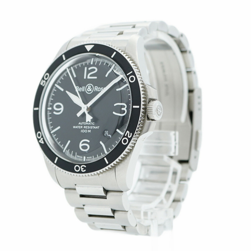 Bell & Ross BR V2-92 BRV2-92-S 黑色錶盤男士腕錶-1