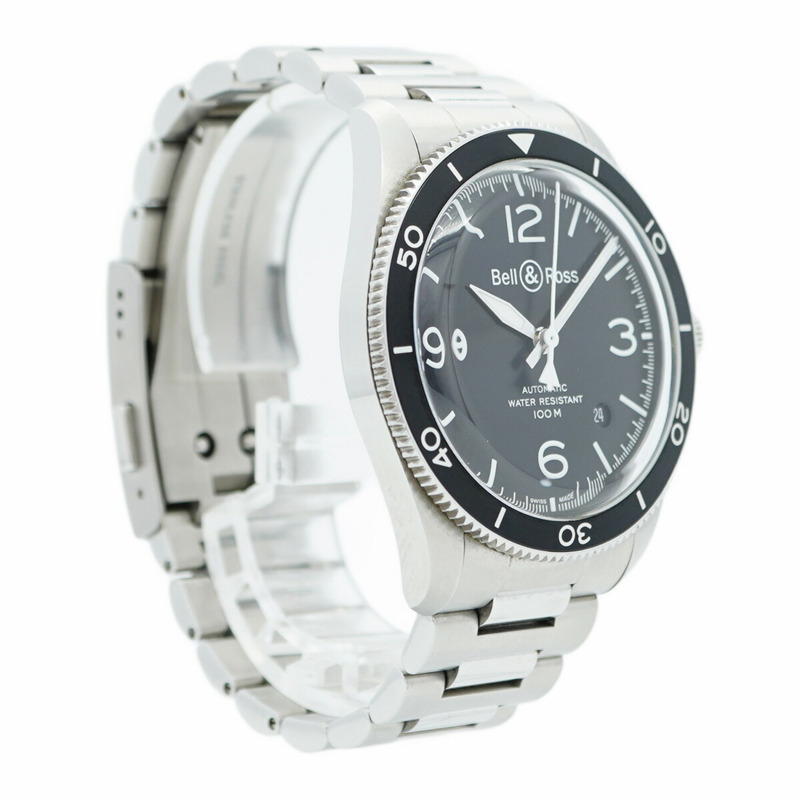 Bell & Ross BR V2-92 BRV2-92-S 黑色錶盤男士腕錶-2