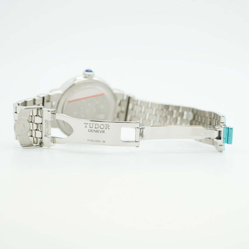 帝舵Cou de Rose 35800白色錶盤女士腕錶-4