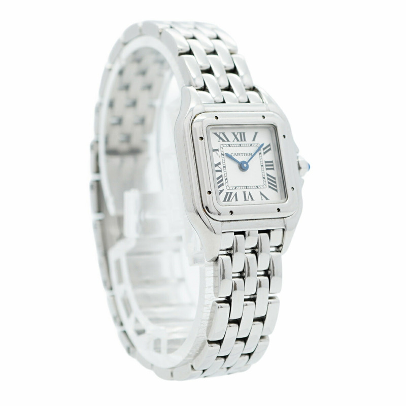 卡地亞 Panthere SM WSPN0006 銀色錶盤小姐腕錶-3