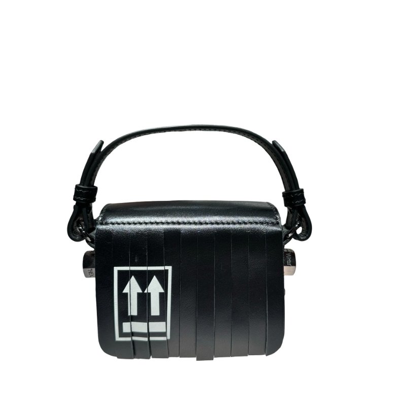 OFF WHITE MINI FRINGED FLAP BAG [3001081]-0