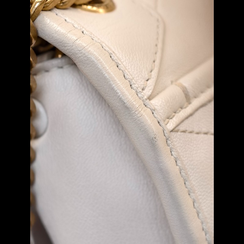 YSL聖羅蘭 Niki肩背斜背包 白色小號 D扣-16