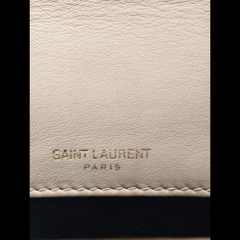 YSL聖羅蘭 Niki肩背斜背包 白色小號 D扣-31