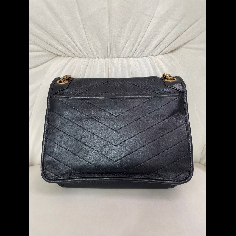 YSL黑金中號羊皮D扣 肩背包斜背包-2