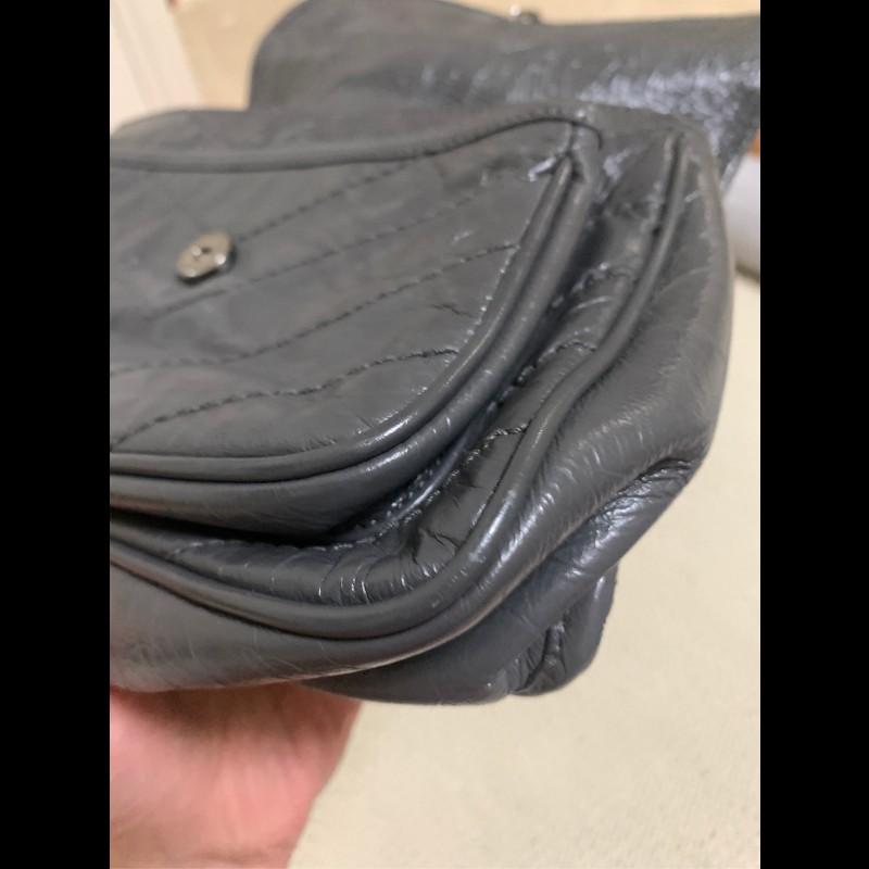 YSL NIKI 灰色小號D扣 鏈條⛓️肩背包斜背包-7