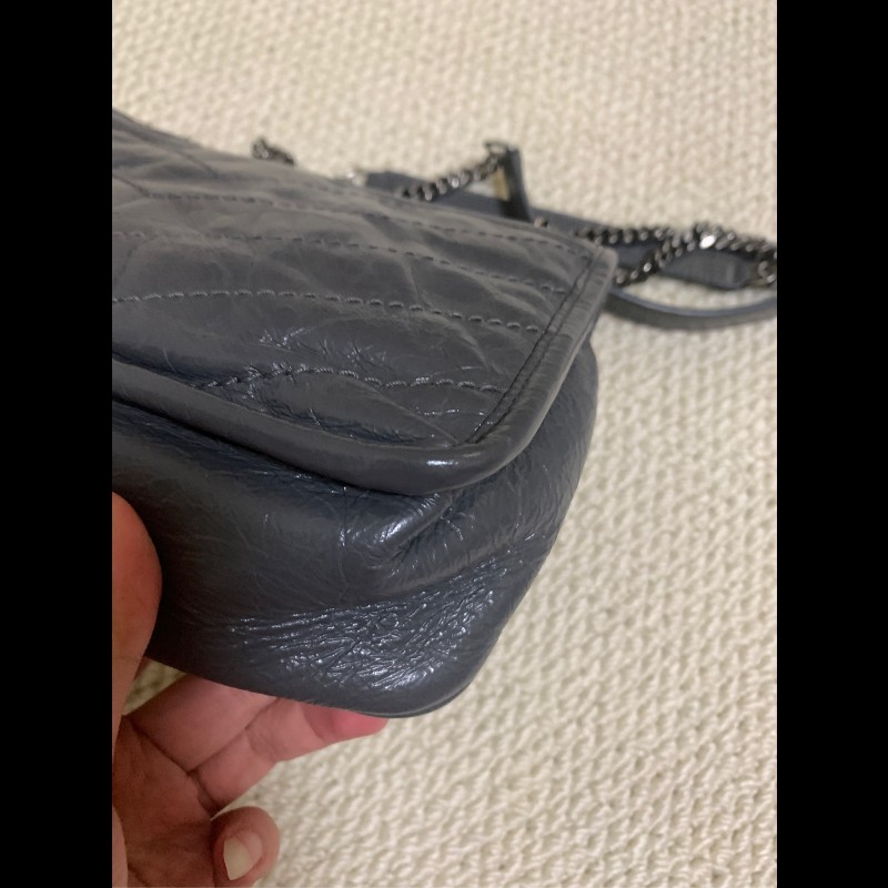 YSL NIKI 灰色小號D扣 鏈條⛓️肩背包斜背包-8