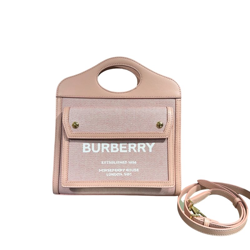 BURBERRY MINI POCKET PINK CANVAS GHW [30001117]-0