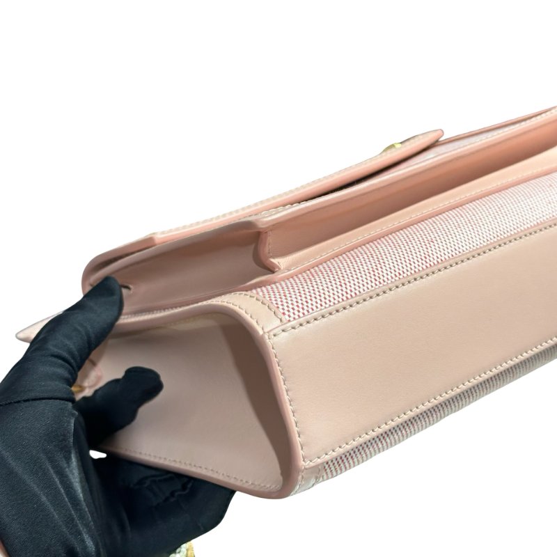 BURBERRY MINI POCKET PINK CANVAS GHW [30001117]-6