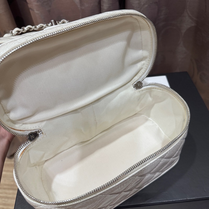 CHANEL油蠟皮透明後背包-7