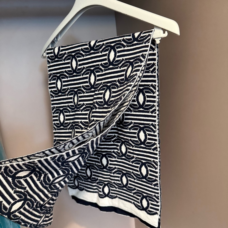 Chanel羊絨純棉混紡圍巾-2