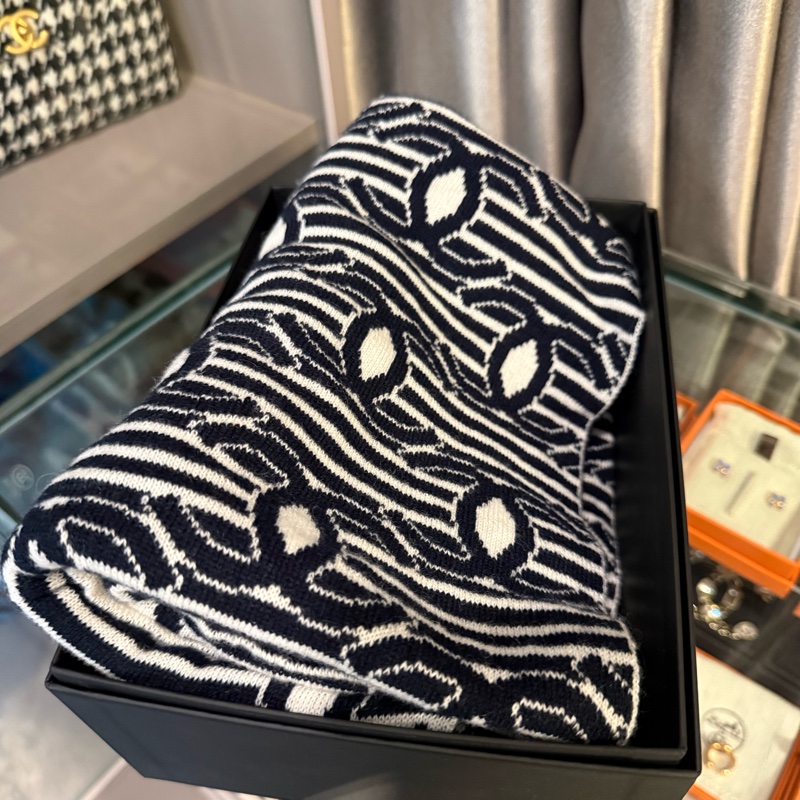 Chanel羊絨純棉混紡圍巾-4