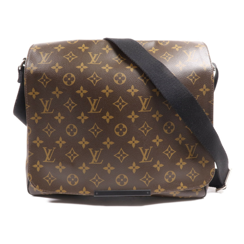 LOUIS VUITTON Monogram Macassar Distrist MM銀扣肩背袋-0