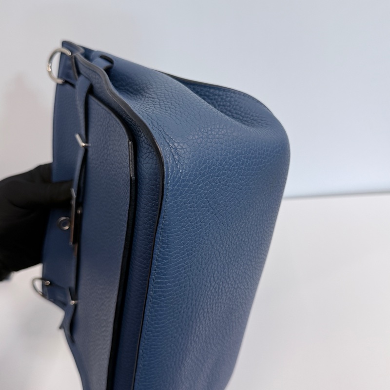 Hermes Jypsiere28 藍色銀釦-8