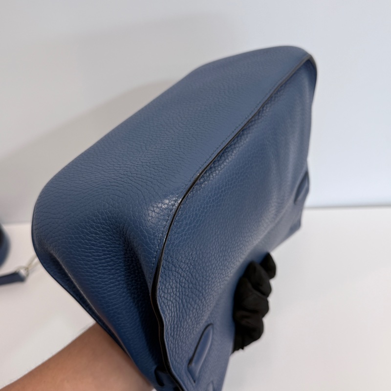 Hermes Jypsiere28 藍色銀釦-9