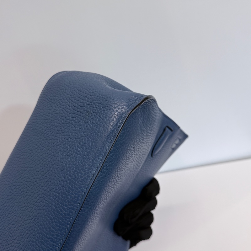 Hermes Jypsiere28 藍色銀釦-10