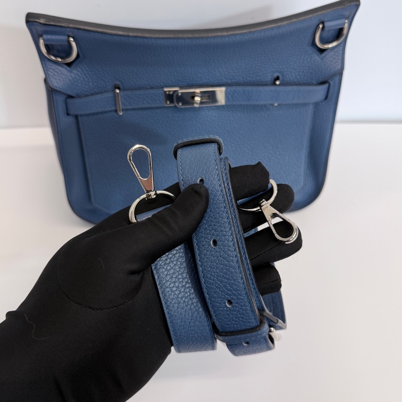 Hermes Jypsiere28 藍色銀釦-15