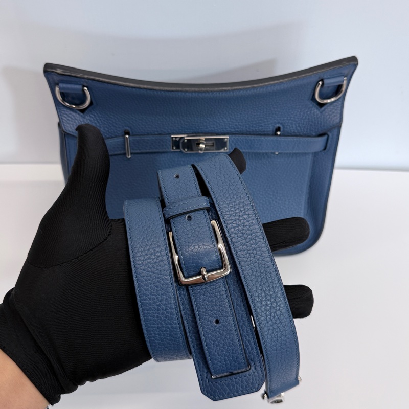 Hermes Jypsiere28 藍色銀釦-16