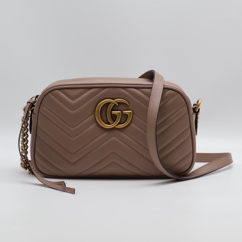 GUCCI Marmont相機包 - 小號藕粉-0