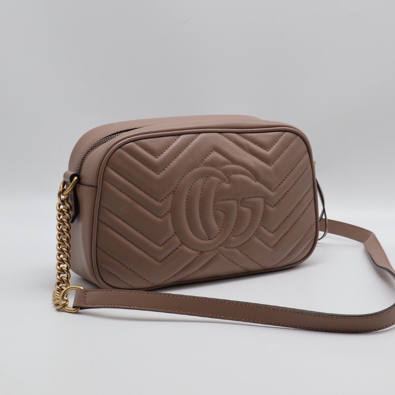 GUCCI Marmont相機包 - 小號藕粉-2