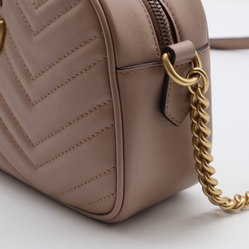 GUCCI Marmont相機包 - 小號藕粉-4