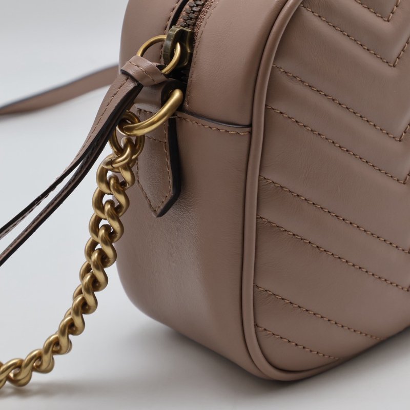 GUCCI Marmont相機包 - 小號藕粉-5