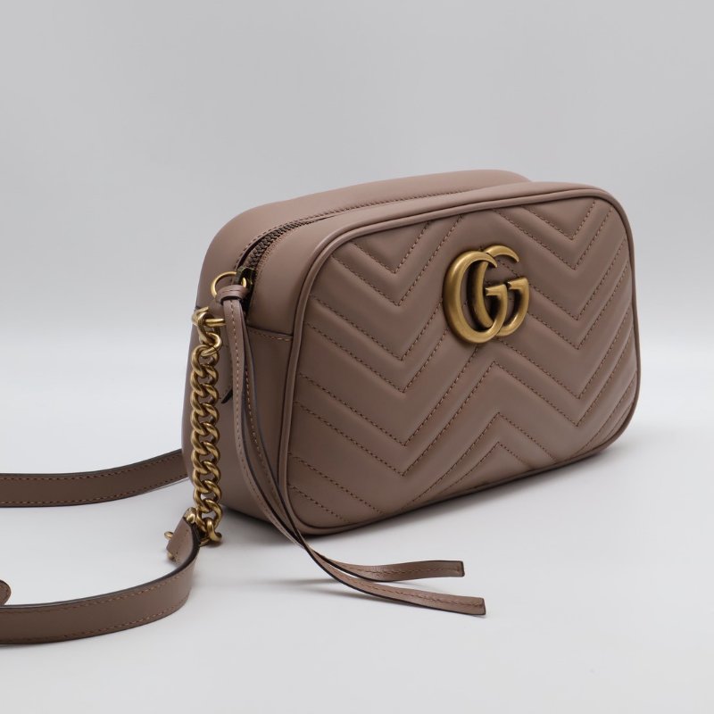 GUCCI Marmont相機包 - 小號藕粉-8