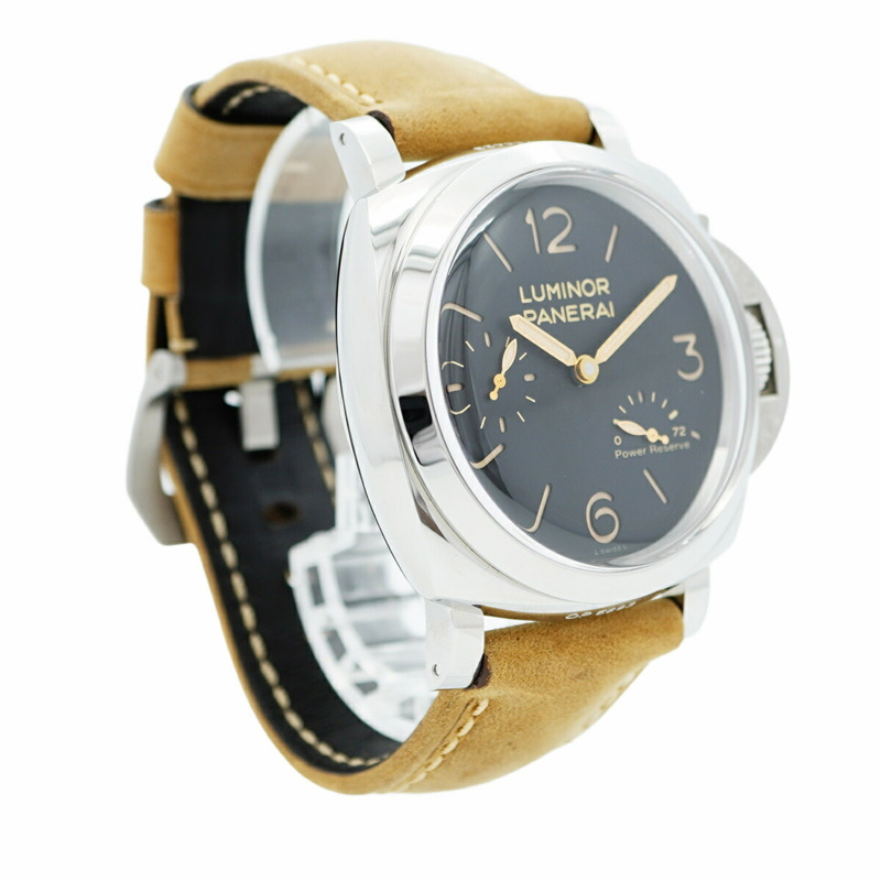 沛納海 Luminor PAM00423 黑色錶盤男士腕錶-3
