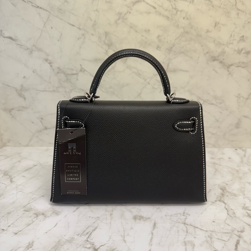 HERMES黑銀白車線內拼黃EPSOM MINI KELLY _ B-1