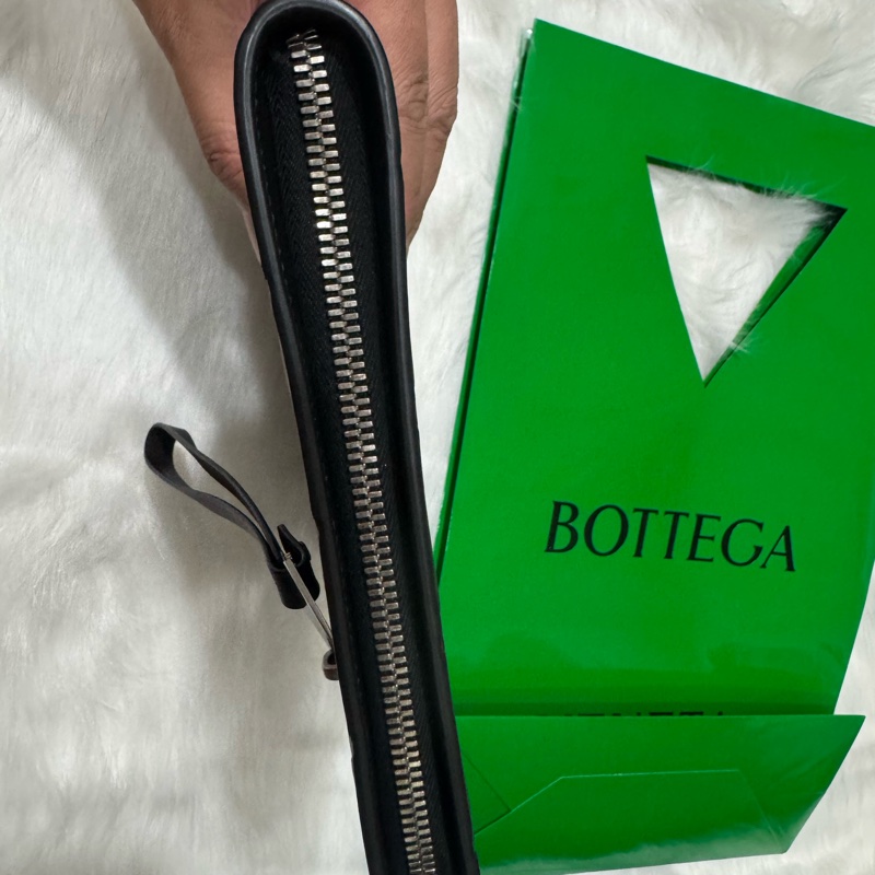 經典編織皮革手拿包 精品男士手包 質感拉鍊手提包bottega veneta-2