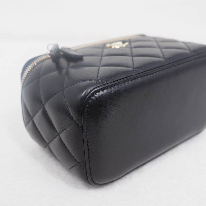 CHANEL 黑金菱格紋trendy長盒子-7