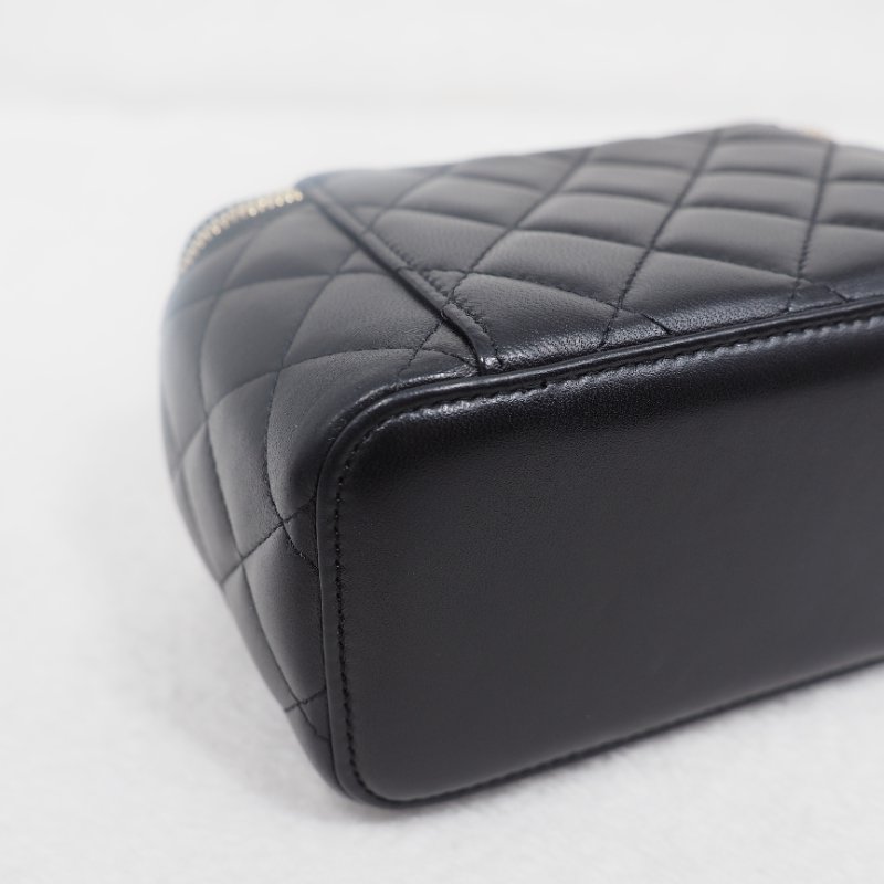 CHANEL 黑金菱格紋trendy長盒子-9