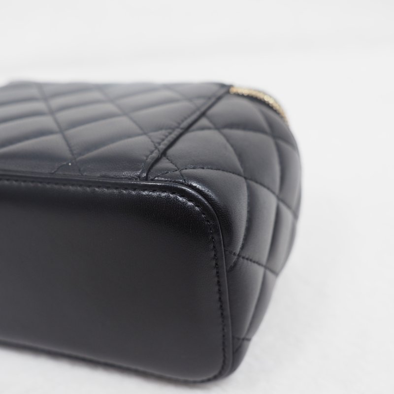 CHANEL 黑金菱格紋trendy長盒子-10