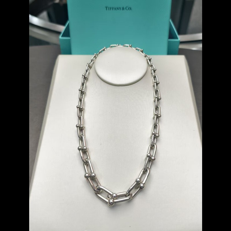 Tiffany hardwear鏈環項鍊 純銀 長度44.5cm-0