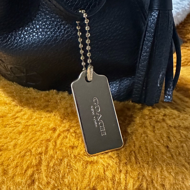 COACH Andy馬車LOGO壓印素面荔枝紋皮革福袋包/小福袋包-4