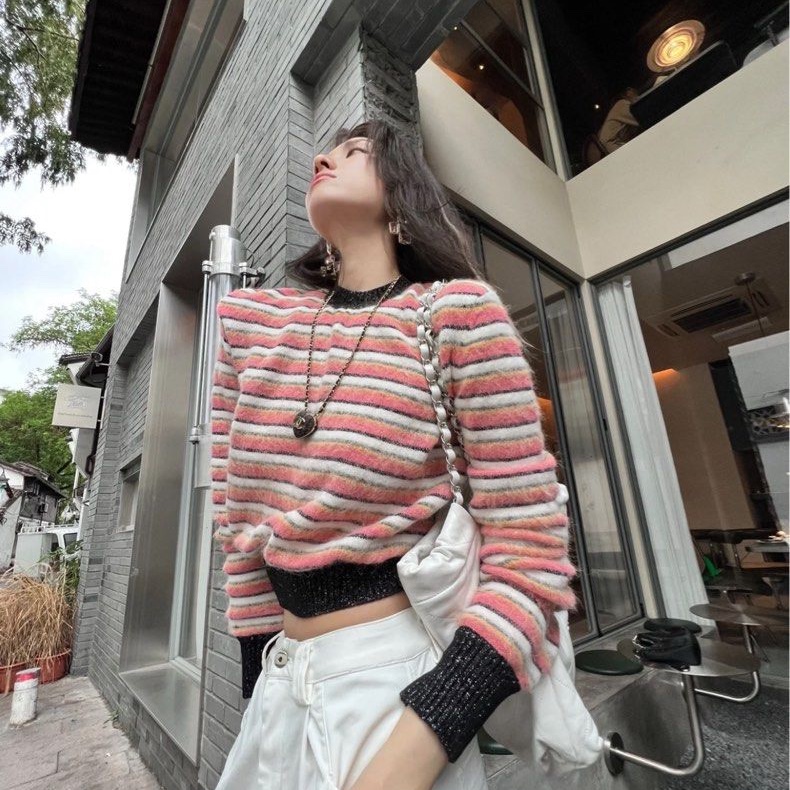 ❤️ CHANEL 條紋時尚毛衣-2