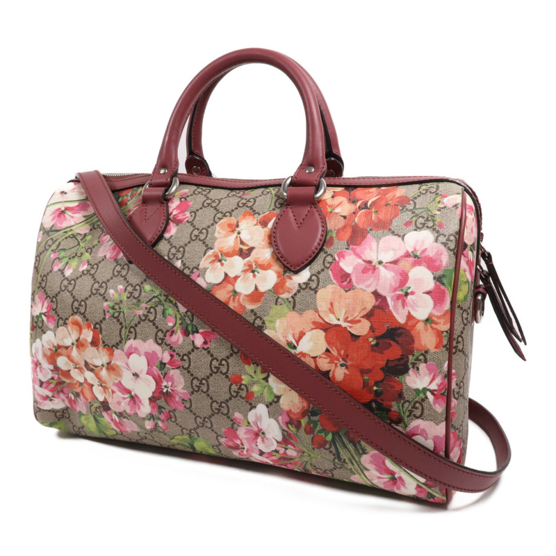 GUCCI 塗層帆布Boston銀扣手挽肩背兩用袋-2