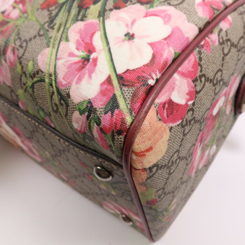 GUCCI 塗層帆布Boston銀扣手挽肩背兩用袋-7