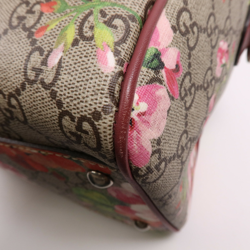 GUCCI 塗層帆布Boston銀扣手挽肩背兩用袋-9