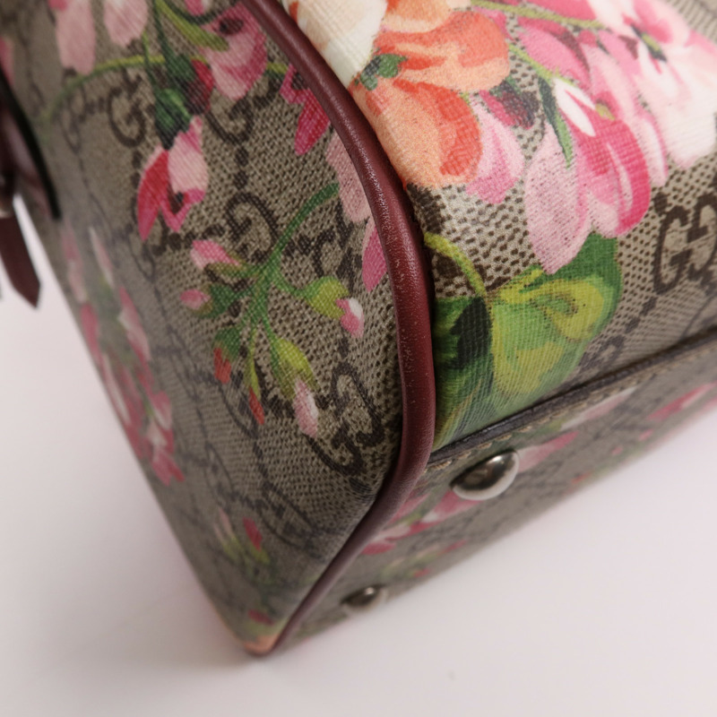 GUCCI 塗層帆布Boston銀扣手挽肩背兩用袋-10