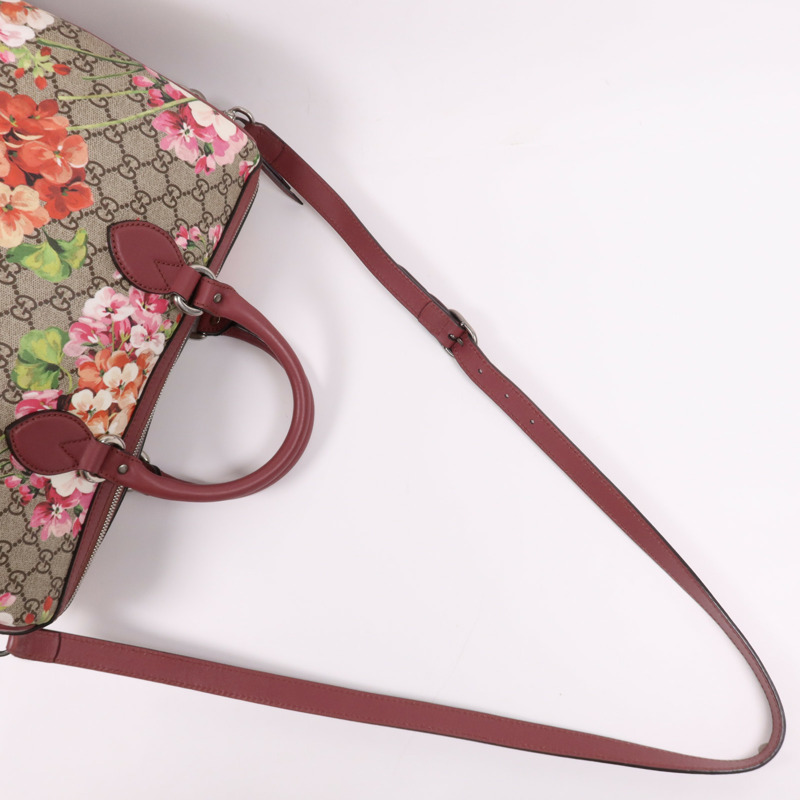 GUCCI 塗層帆布Boston銀扣手挽肩背兩用袋-11