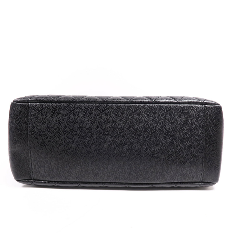 CHANEL 牛皮皮革GST Grand Shopping Tote Bag銀扣鏈帶肩背袋-3