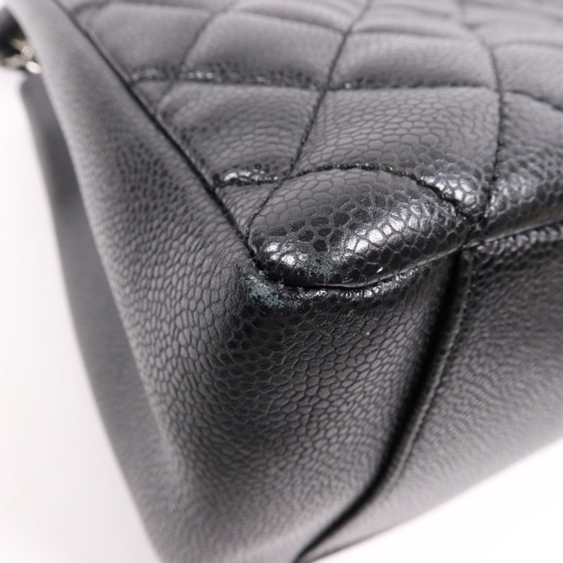 CHANEL 牛皮皮革GST Grand Shopping Tote Bag銀扣鏈帶肩背袋-9