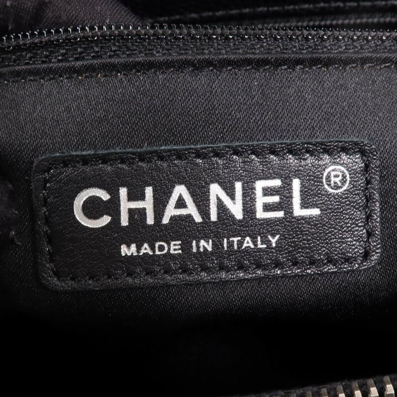 CHANEL 牛皮皮革GST Grand Shopping Tote Bag銀扣鏈帶肩背袋-13